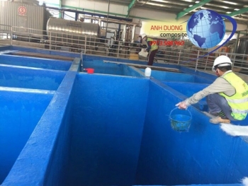 Bọc phủ Composite cho bể xử lý nước thải